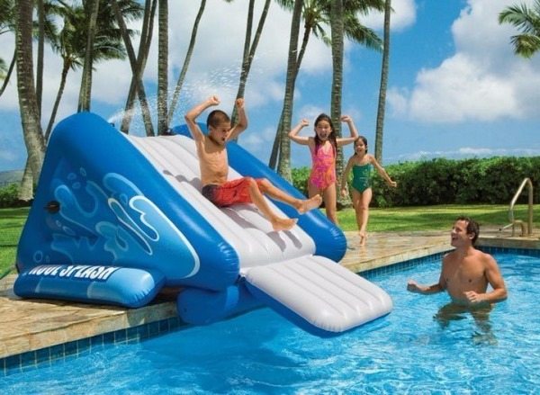 inflatable slides for inground garden pools