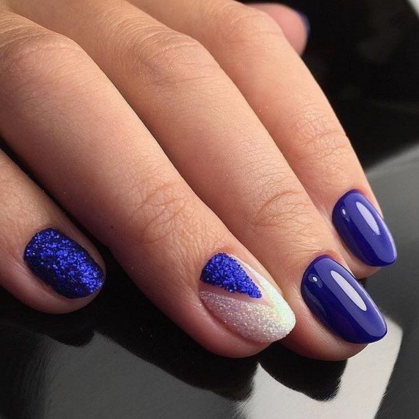 original blue nail art ideas different finishes