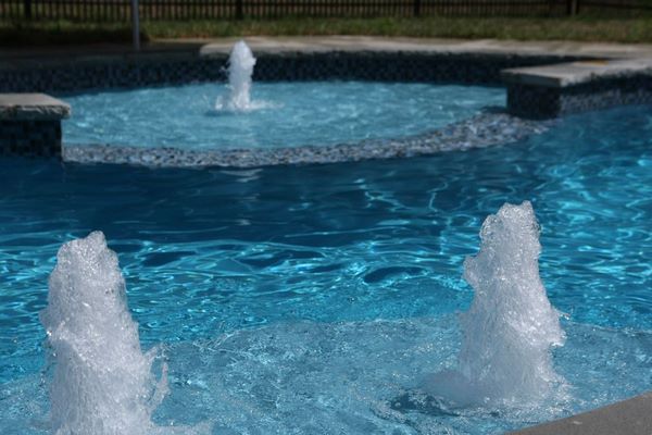 trendy pool water features bubblers