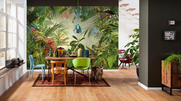 tropical photo wallpaper modern home interiors ideas