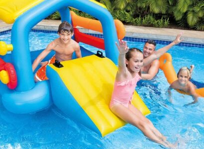 types-of-pool-slides-inflatable-plastic