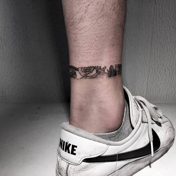 band tattoo for men ankle tattoos