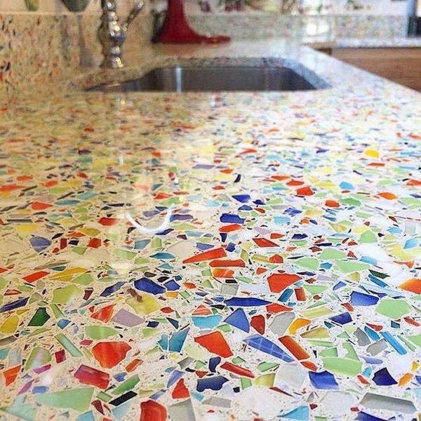 Disadvantages Of Recycled Glass Countertops, Diy Recycled Glass Epoxy Countertops