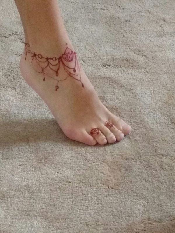 mandala bracelet tattoo ankle ideas for women