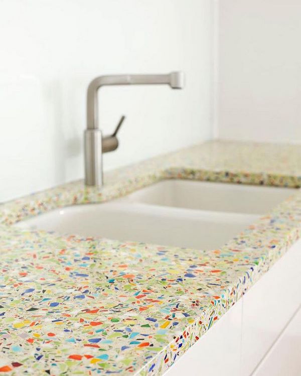 Disadvantages Of Recycled Glass Countertops, Crushed Glass Quartz Countertops