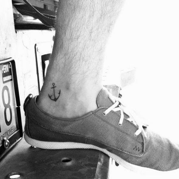 small anchor ankle tattoo designs for guys