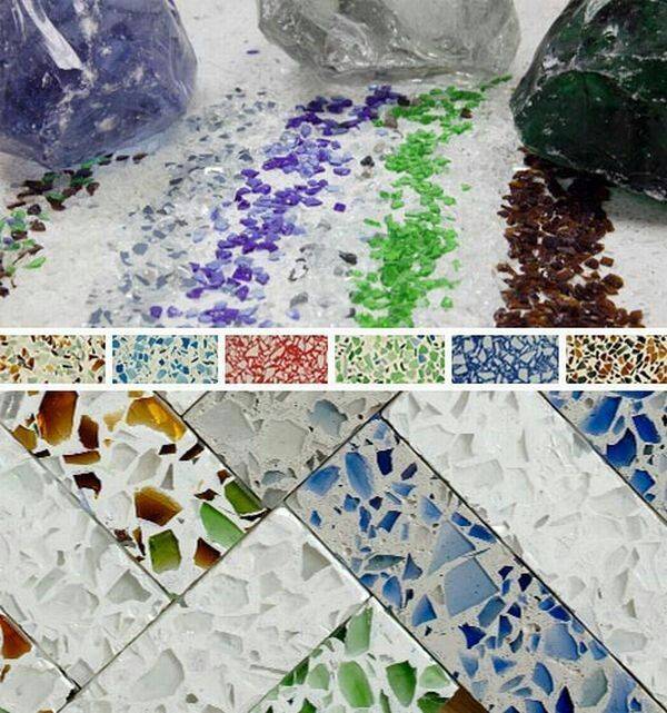 what is recycled glass countertop