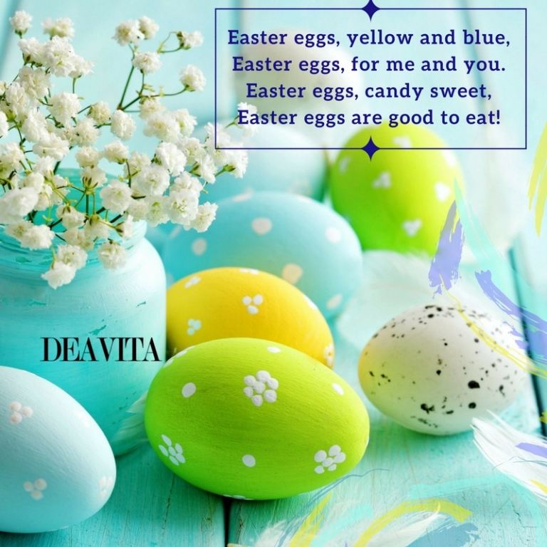 Easter eggs cards and greetings