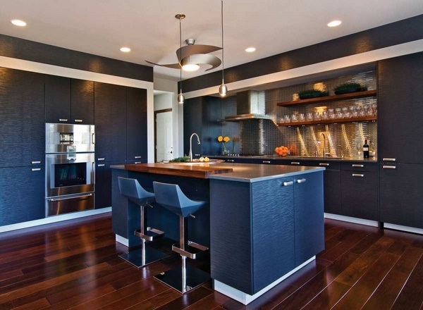 amazing blue kitchen dark cabinets ideas
