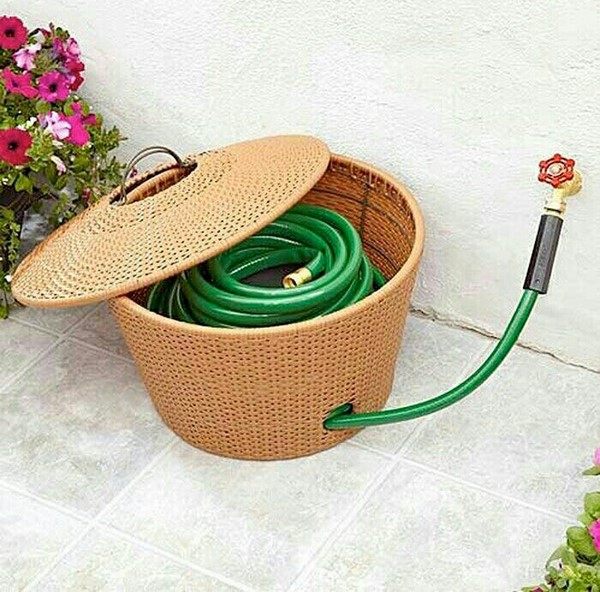 cheap DIY storage ideas for garden watering hoses