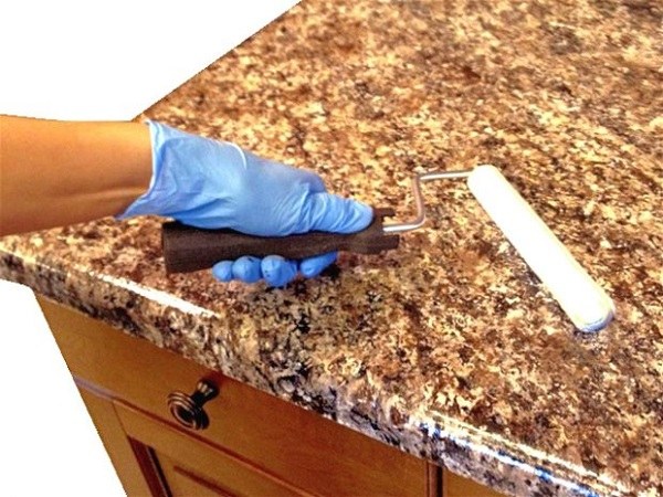 diy kitchen remodel ideas faux granite countertops paint
