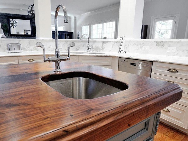 how to stain and refinish a wood countertop