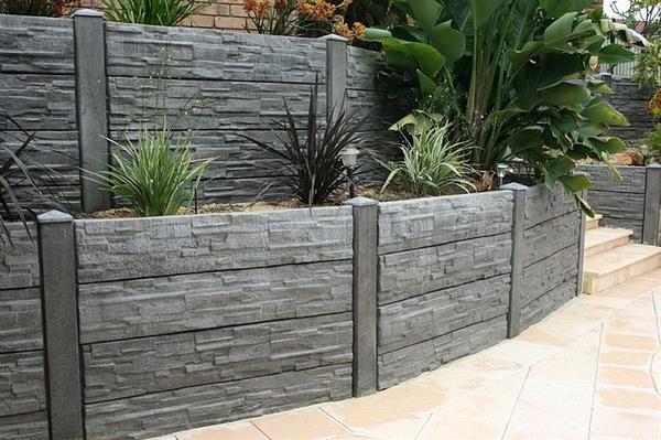 inexpensive concrete retaining wall hill landscaping