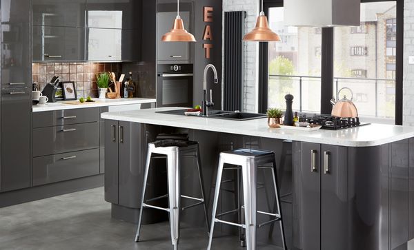 modern dark kitchen cabinets stylish interior design