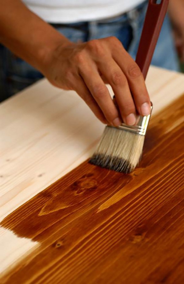 refinishing wood countertops DIY ideas staining paint