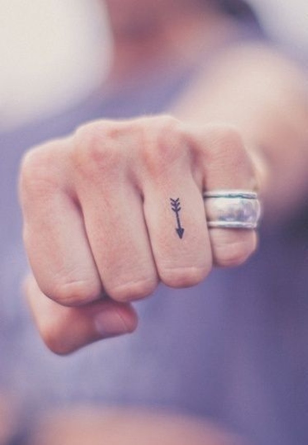 small finger tattoo designs arrow