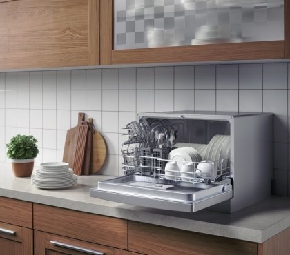 small-kitchen-design-equipment-ideas-compact-countertop-dishwasher