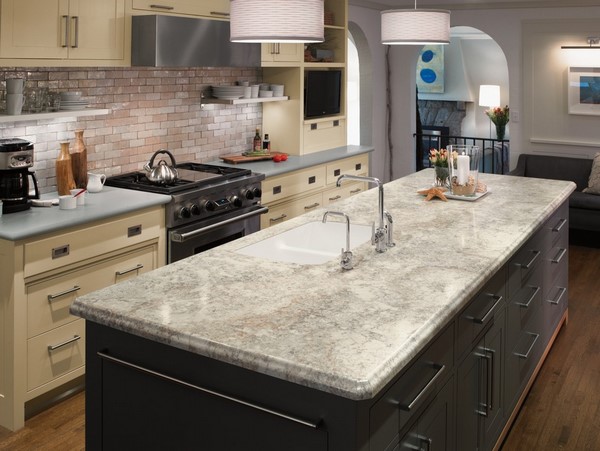 types of kitchen countertops granite look HPL