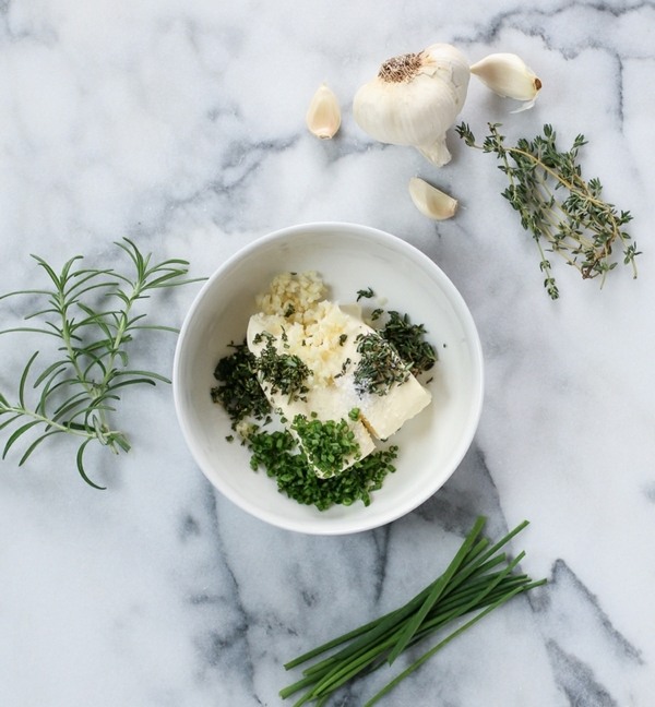 DIY garlic and fresh herbs butter