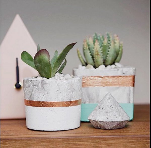 DIY planters from concrete easy instructions