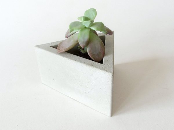 awesome geometric concrete planters with succulents