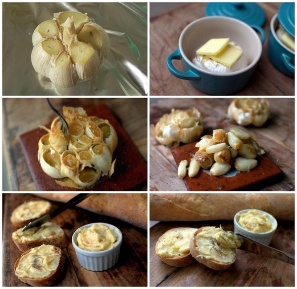 baked garlic paste step by step instructions homemade butter with herbs