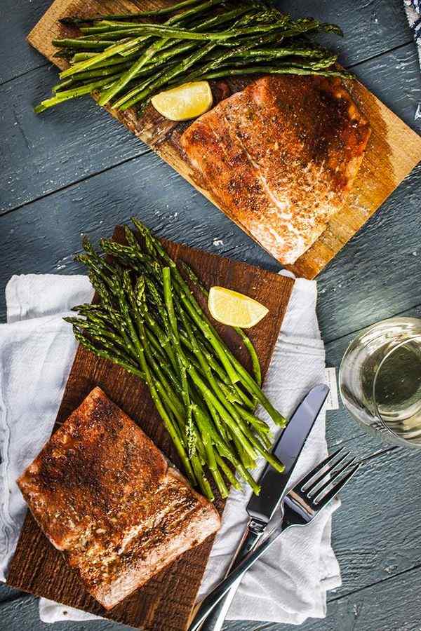 baked salmon and asparagus