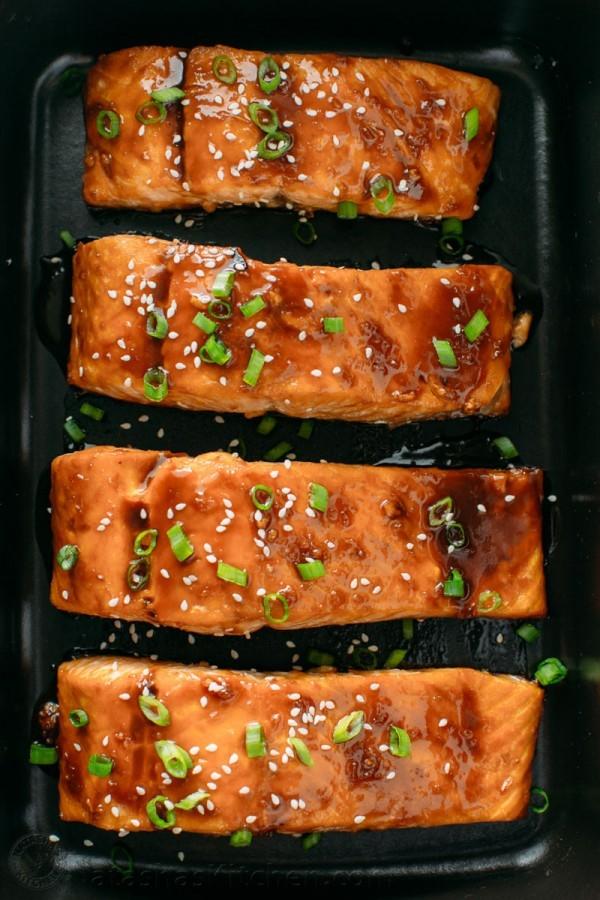 baked teriyaki sauce salmon fillets