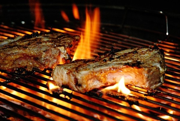 bone in pork grilled chops