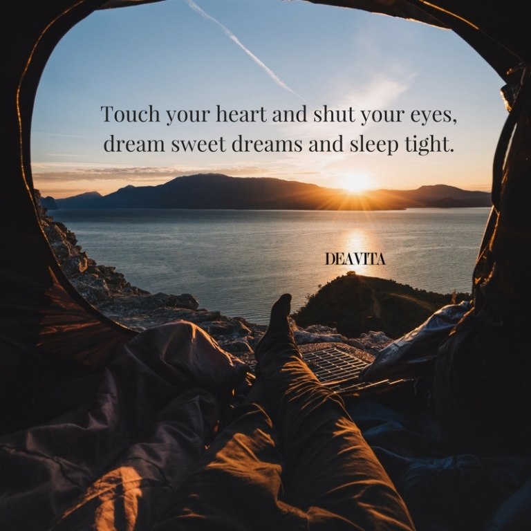 goodnight poems Touch your heart and shut your eyes