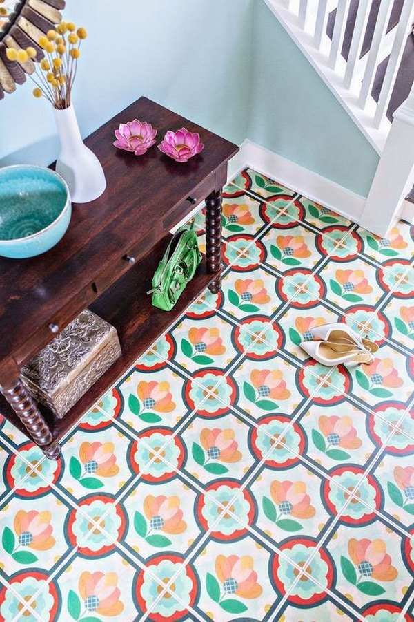 home renovation DIY flooring vinyl self adhesive tile