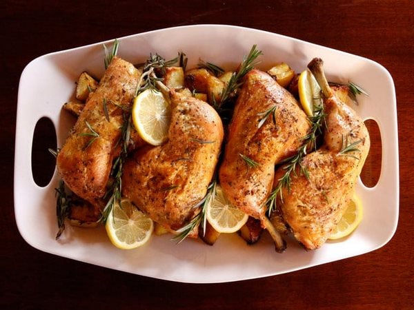 how long to cook chicken legs in the oven lemon rosemary