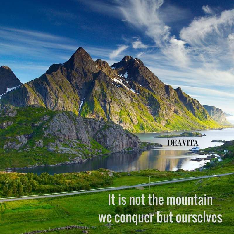 inspirational quotes and cards It is not the mountain we conquer