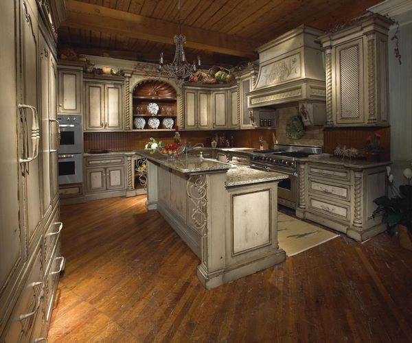kitchen ideas in Tuscan style furniture cabinets