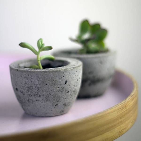 mini concrete pots DIY home accessories