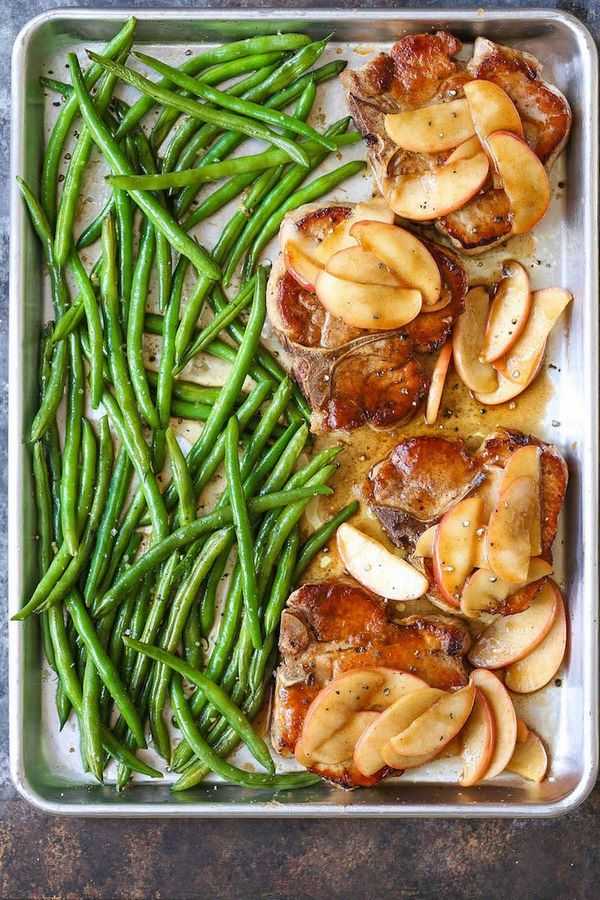quick and easy recipes baked chops and green beans