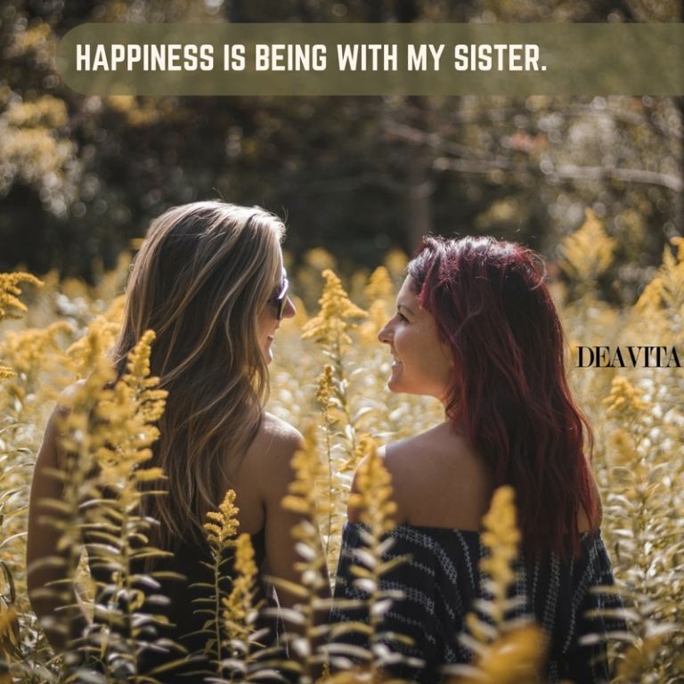 sister and happiness saying and quotes with unique photos