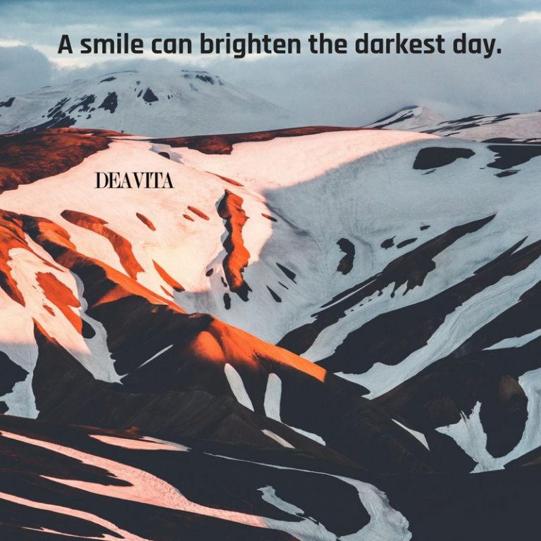 A smile can brighten the darkest day