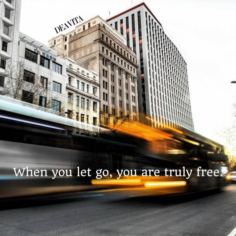 When you let go you are truly free