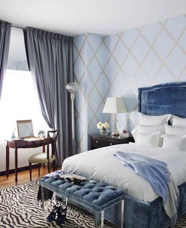 striking blue bedroom design ideas modern furniture