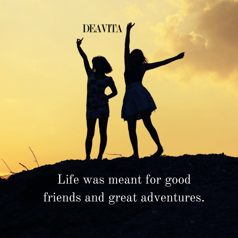 Life friends and adventure quotes with photos