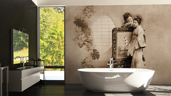 amazing bathrooms wall finish ideas modern freestanding tub