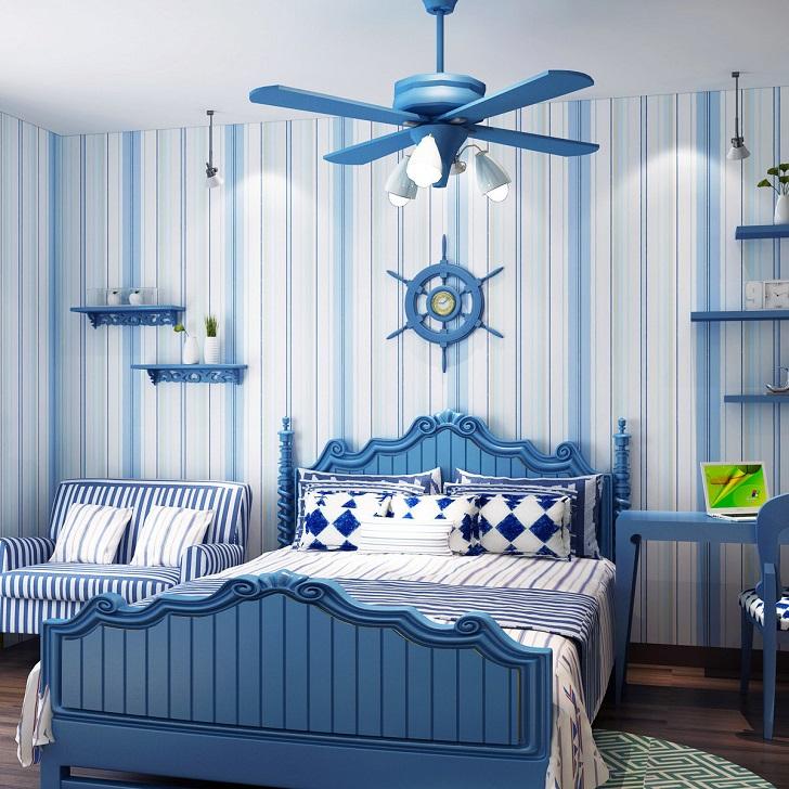 best beach themed bedroom design ideas blue white color scheme