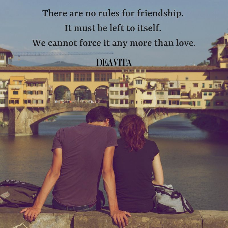 best inspirational short quotes There are no rules for friendship
