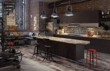 best-loft-kitchen-design-ideas-industrial-style-decor-ideas-brick-wall-lighting
