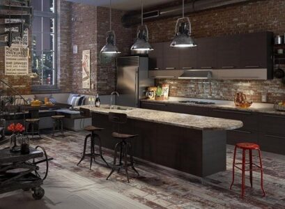 best-loft-kitchen-design-ideas-industrial-style-decor-ideas-brick-wall-lighting