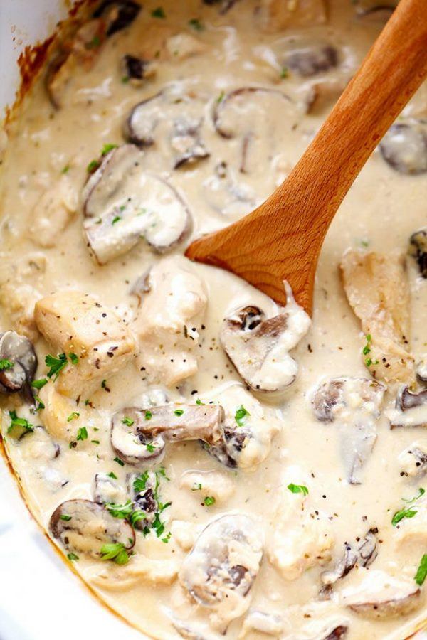 crock pot creamy chicken with mushrooms recipe