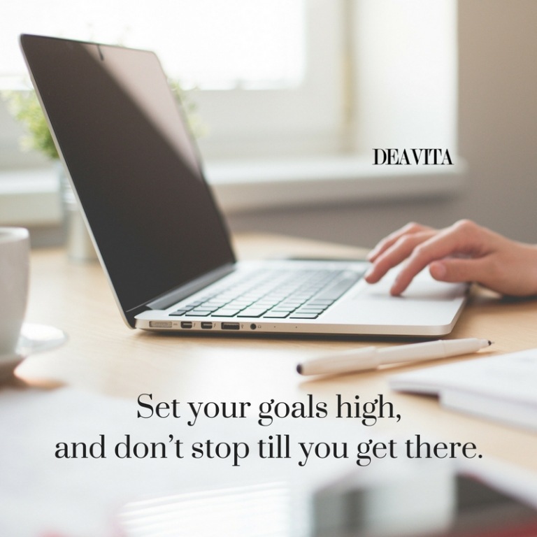 encouraginig and motivational quotes Set your goals high