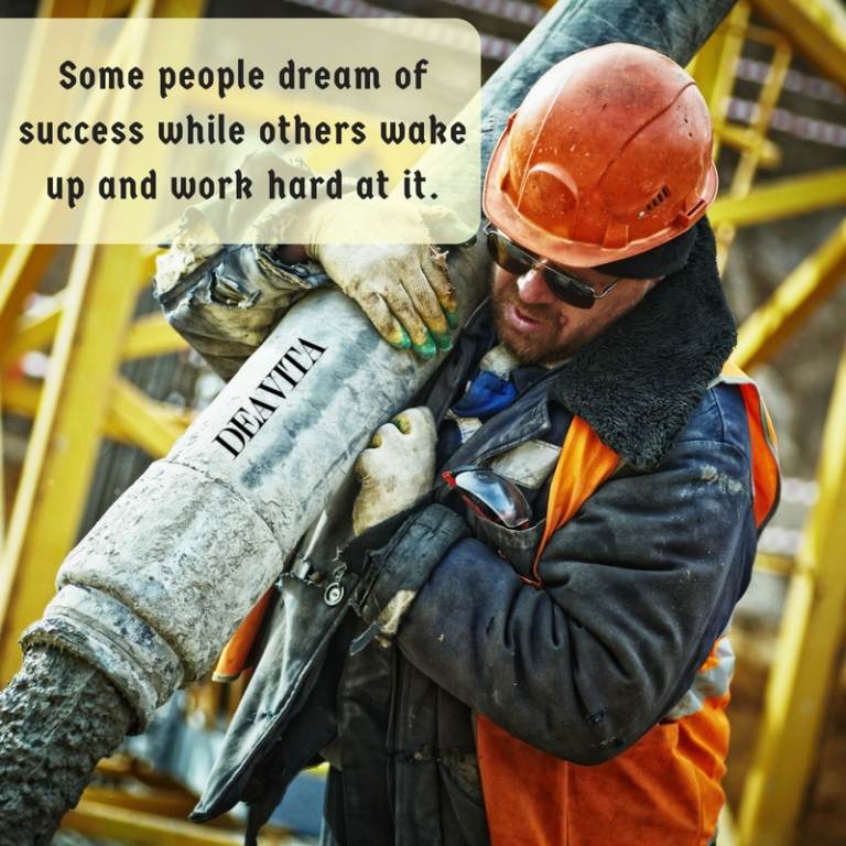 hard work and success short deep quotes