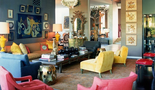 living room colors red yellow blue triadic palette